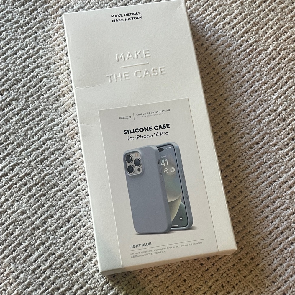 Light Blue Silicone Case for iPhone 14 Pro